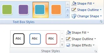 Text Box Styles Word 2007 dan Shape Styles Word 2010 Text Box Styles Word 2007 dan Shape Styles Word 2010