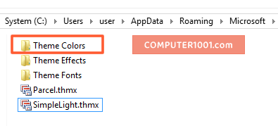 Folder Theme Colors Folder Theme Colors
