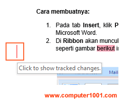 Garis Track Changes yang berisi catatan revisi dokumen Garis Track Changes yang berisi catatan revisi dokumen