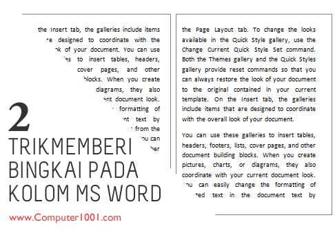 2 Trik Memberi Bingkai pada Kolom Microsoft Word 2 Trik Memberi Bingkai pada Kolom Microsoft Word