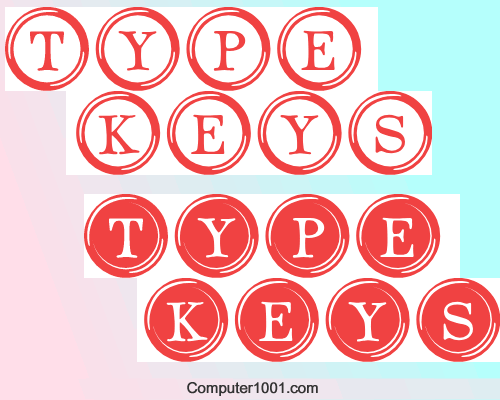 Font Tombol Mesin Tik Type Keys
