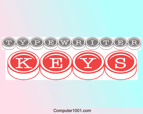 Font Tombol Mesin Tik Typewriter Keys