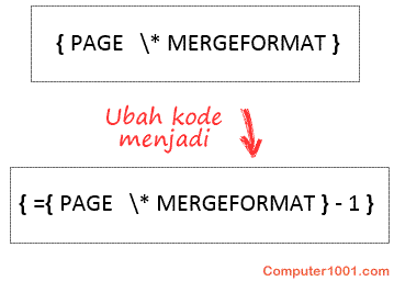 Ganti kode field nomor halaman Ganti kode field nomor halaman