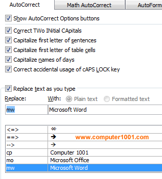 Kotak Dialog Unformatted AutoCorrect Microsoft Word Kotak Dialog Unformatted AutoCorrect Microsoft Word