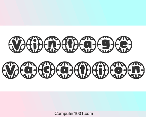 Font Bulat Vintage Vacation