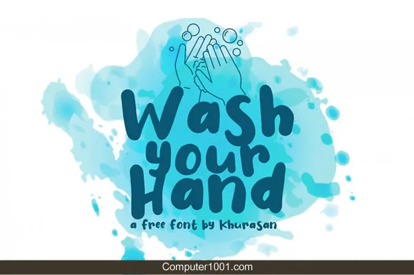 Font Tulisan Tangan Wash Your Hand