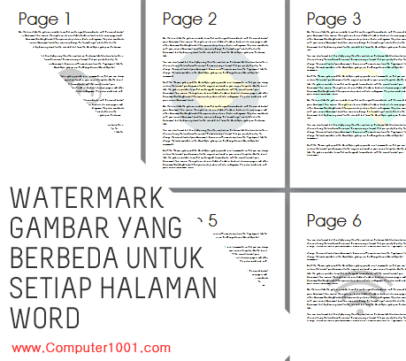 Cara Membuat Watermark Gambar yang Berbeda untuk Setiap Halaman Word Cara Membuat Watermark Gambar yang Berbeda untuk Setiap Halaman Word