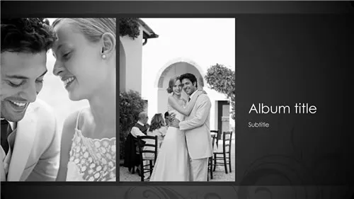 Wedding Photo Album, Black And White Baroque Design (Widescreen) Wedding Photo Album, Black And White Baroque Design (Widescreen)