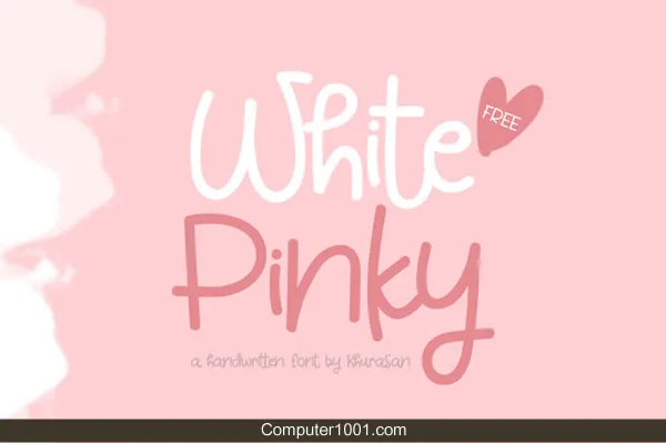 Font Tulisan Tangan White Pinky