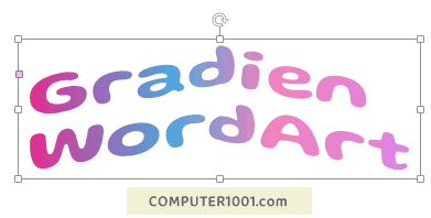 Contoh Gradien pada WordArt Contoh Gradien pada WordArt
