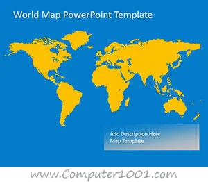 Free Colorful Worldmap Vector Template for PowerPoint